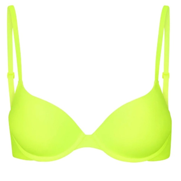 SKIMS FITS EVERYBODY T-SHIRT DEMI BRA | COLOR: GREEN HIGHLIGHTER | NEW/NWT!!💚💛 - Picture 6 of 10
